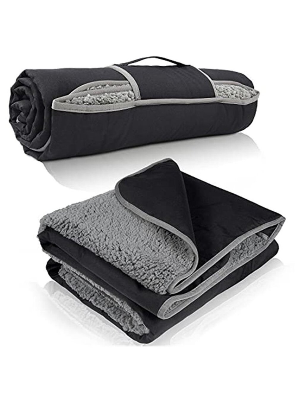 Waterproof Sherpa Fleece Outdoor Camping Stadium Blanket Warm Windproof Plush